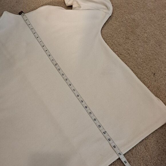 Zenergy by Chico’s Women’s Top Large Off White Mock Turtleneck Cold Shoulder - Picture 12 of 13